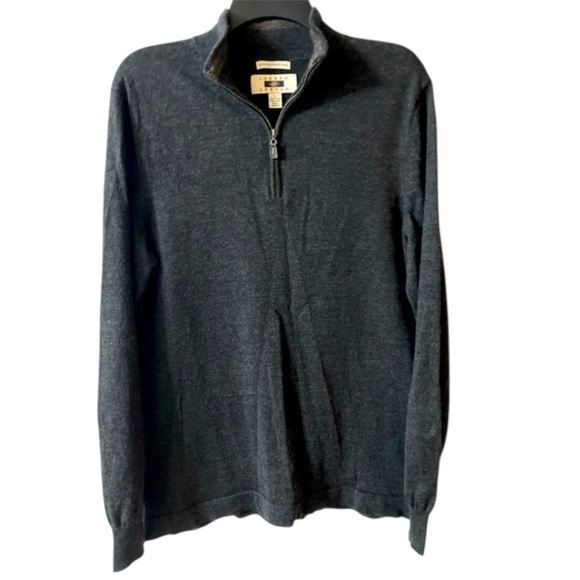 Joseph Abboud Other - Joseph Abboud Sweater, Sz L, Ex Fine Merino Wool, 1/4 Zip, Neutral, Minimalist